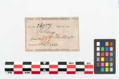 Etikett zu Bronzebrillenfibel (NHMW-PRAE-026257)